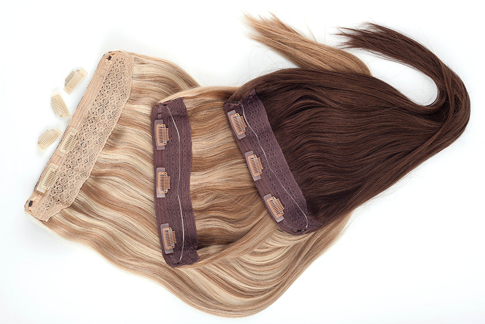 Poze Standard Wire & Clip Extensions - 10B/12AS Dirty Blonde Mix